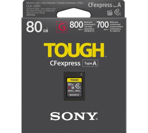 Карта памяти Sony TOUGH CFexpress Type A 80 Гб R/W 800/700 МБ/с CEAG80T — купить в Москве
