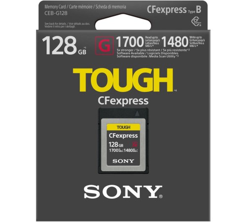 Карта памяти Sony TOUGH CFexpress Type B 128 Гб R/W 1700/1480 МБ/с CEBG128/J — купить в Москве