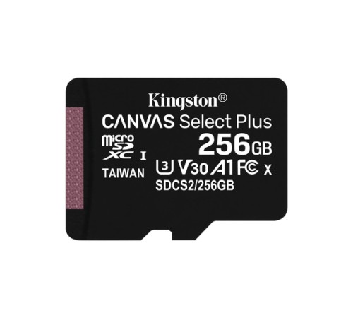 Карта памяти Kingston Canvas Select Plus 256 Гб microSDXC 100 МБ/с Class 10 UHS-I SDCS2/256 Гб — купить в Москве