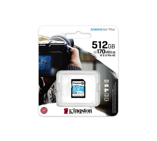 Карта памяти Kingston Canvas Go Plus 512 Гб R/W 170/90 МБ/с SDG3/512 Гб — купить в Москве