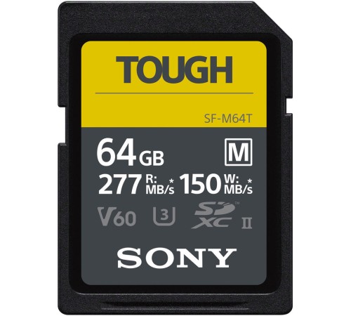 Карта памяти Sony SF-E Series UHS-II SDXC 64 Гб R/W 270/70 МБ/с SF-E64/T1 — купить в Москве