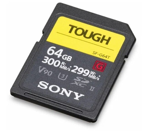 Карта памяти Sony SF-G Tough Series UHS-II SDXC 64 Гб R/W 300/299 МБ/с SF-G64 — купить в Москве