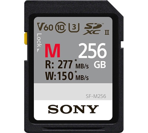 Карта памяти Sony SF-M Series UHS-II SDXC 256 Гб R/W 277/150 МБ/с SF-M256/T2 — купить в Москве