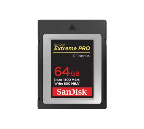 Карта памяти SanDisk Extreme Pro CFexpress Type B 64 Гб R/W 1500/800 МБ/с SDCFE-064G-GN4NN — купить в Москве