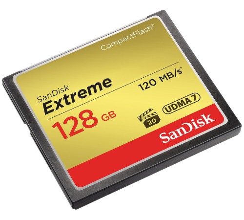 Карта памяти SanDisk Extreme CompactFlash UDMA7 128 Гб R/W 120/85 МБ/с SDCFXSB-128G-G46 — купить в Москве