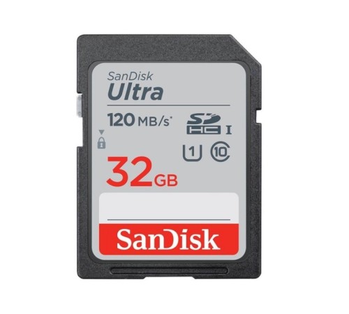 Карта памяти SanDisk Ultra SDHC 32 Гб UHS-I Class 10 до 120 МБ/с SDSDUN4-032G-GN6IN — купить в Москве