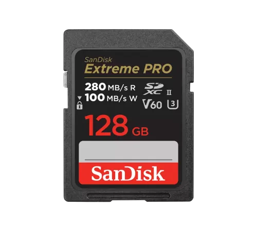 Карта памяти SanDisk Extreme Pro SDXC UHS-II V60 128 Гб R/W 280/100 МБ/с SDSDXEP-128G-GN4IN — купить в Москве