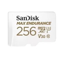 Карта памяти SanDisk Max Endurance microSDXC UHS-I 256 Гб + адаптер SD R/W 100/40 МБ/с SDSQQVR-256G-GN6IA