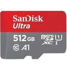 Карта памяти SanDisk Ultra microSDXC 512 Гб UHS-I Class 10 до 150 МБ/с SDSQUAC-512G-GN6MN