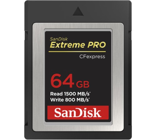 Карта памяти SanDisk Extreme Pro CFexpress Type B 64 Гб R/W 1500/800 МБ/с SDCFE-064G — купить в Москве
