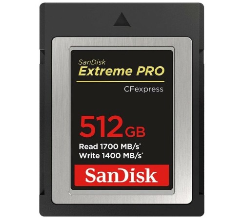 Карта памяти SanDisk Extreme Pro CFexpress Type B 512 Гб R/W 1700/1400 МБ/с SDCFE-512G — купить в Москве