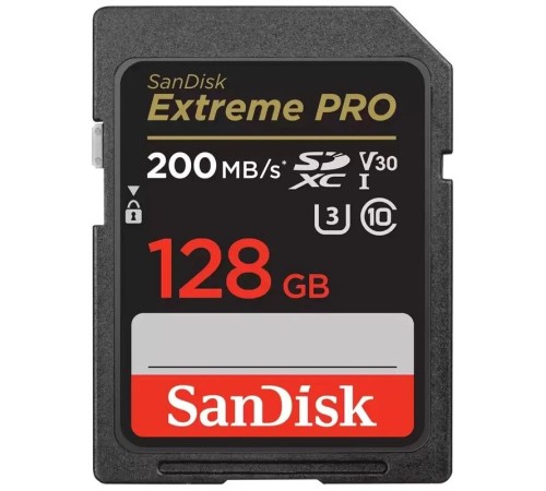 Карта памяти SanDisk Extreme Pro SDXC UHS-I V30 128 Гб R/W 200/90 МБ/с SDSDXXD-128G-GN4IN — купить в Москве