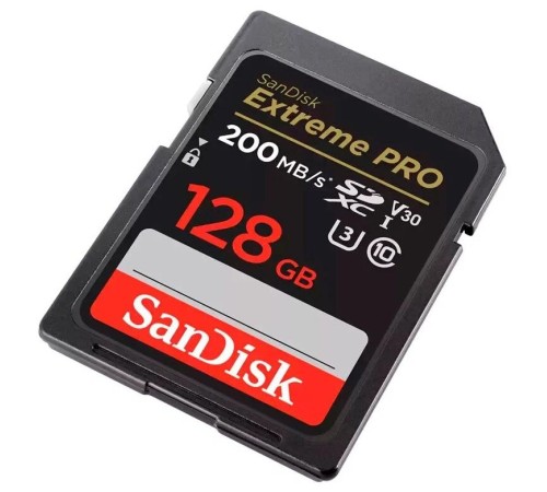Карта памяти SanDisk Extreme Pro SDXC UHS-I V30 128 Гб R/W 200/90 МБ/с SDSDXXD-128G-GN4IN — купить в Москве
