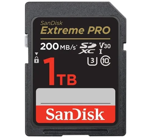 Карта памяти SanDisk Extreme Pro SDXC UHS-I V30 1 Гб R/W 200/140 МБ/с SDSDXXD-1T00-GN4IN — купить в Москве