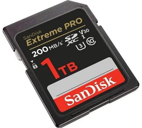 Карта памяти SanDisk Extreme Pro SDXC UHS-I V30 1 Гб R/W 200/140 МБ/с SDSDXXD-1T00-GN4IN — купить в Москве