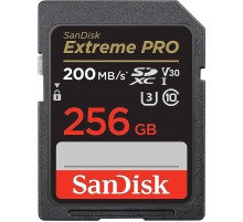 Карта памяти SanDisk Extreme Pro SDXC UHS-I V30 A2 256 Гб R/W 200/140 МБ/с SDSDXXD-256G-GN4IN