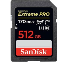 Карта памяти SanDisk Extreme Pro SDXC UHS-I V30 512 Гб R/W 200/140 МБ/с SDSDXXD-512G-GN4IN