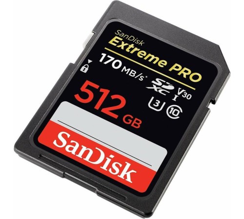 Карта памяти SanDisk Extreme Pro SDXC UHS-I V30 512 Гб R/W 200/140 МБ/с SDSDXXD-512G-GN4IN — купить в Москве