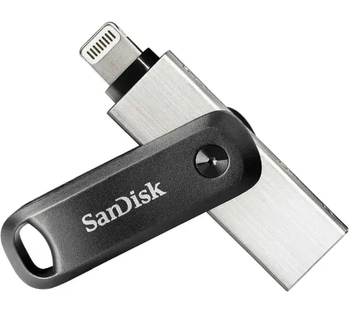 Флешка SanDisk iXpand GO 256ГБ Silver/Black — купить в Москве