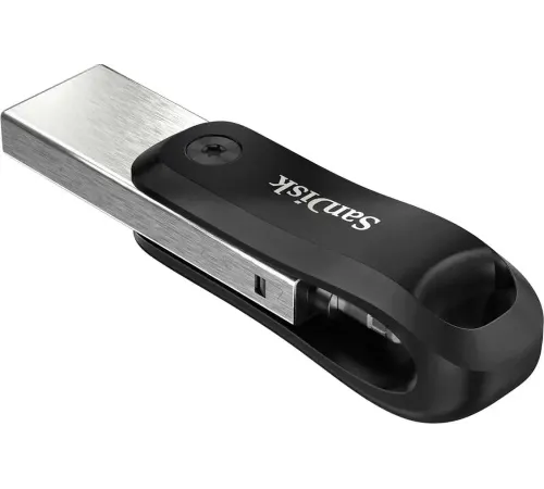 Флешка SanDisk iXpand GO 256ГБ Silver/Black — купить в Москве