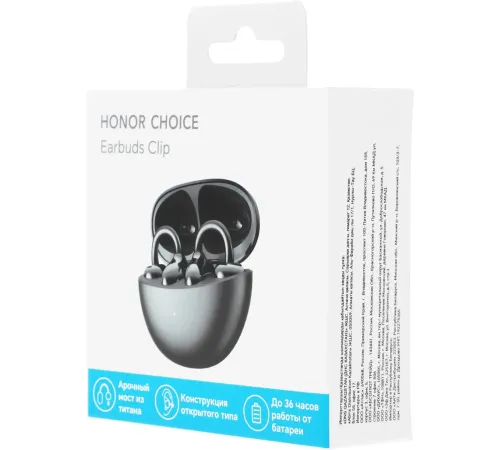 Беспроводные наушники Honor Choice Earbuds CLIP, Black, черный — купить в Москве