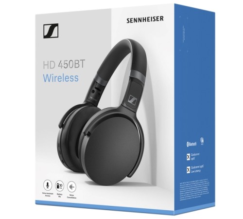 Беспроводные наушники Sennheiser HD 450BT, Black, черный — купить в Москве