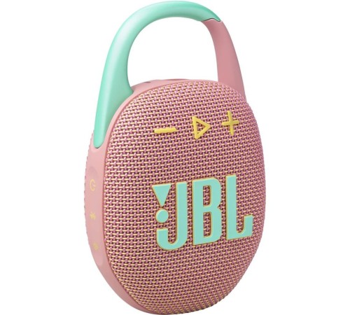 Портативная акустика JBL Clip 5, Pink, розовый — купить в Москве