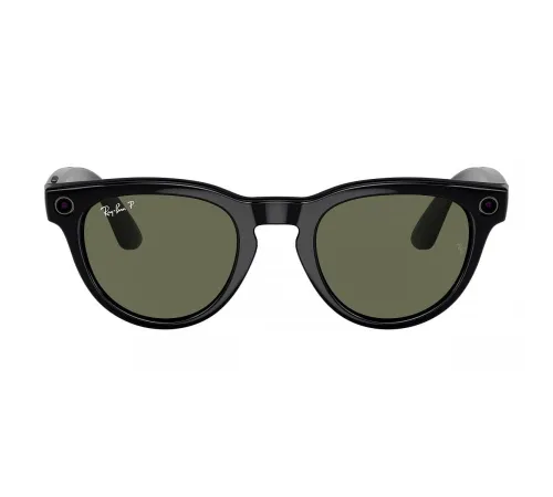 Умные очки Ray-Ban Meta Headliner (150-50), Shiny Black/Polarized G-15 Green, глянцевый черный/зеленые поляризованные — купить в Москве