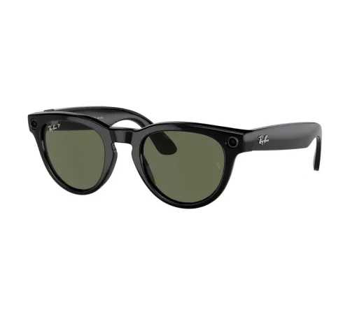 Умные очки Ray-Ban Meta Headliner (150-50), Shiny Black/Polarized G-15 Green, глянцевый черный/зеленые поляризованные — купить в Москве
