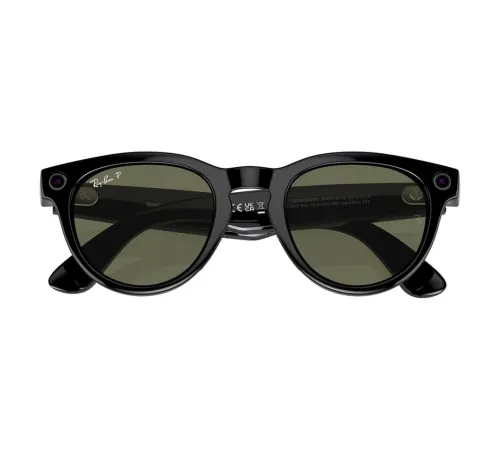 Умные очки Ray-Ban Meta Headliner (150-50), Shiny Black/Polarized G-15 Green, глянцевый черный/зеленые поляризованные — купить в Москве