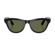 Умные очки Ray-Ban Meta Skyler (150-52), Shiny Black/G-15 Green Polarized, глянцевый черный/зеленые поляризованные