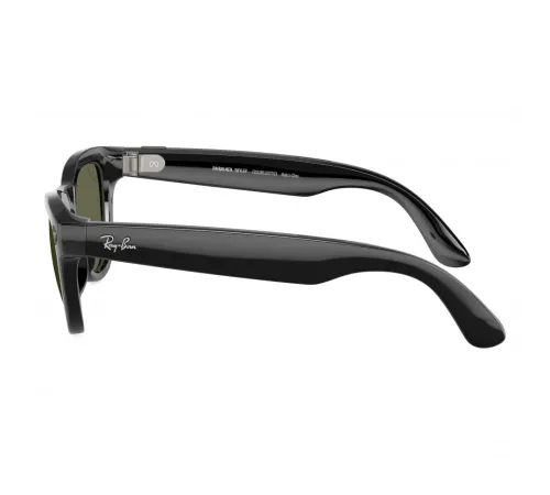 Умные очки Ray-Ban Meta Skyler (150-52), Shiny Black/G-15 Green Polarized, глянцевый черный/зеленые поляризованные — купить в Москве