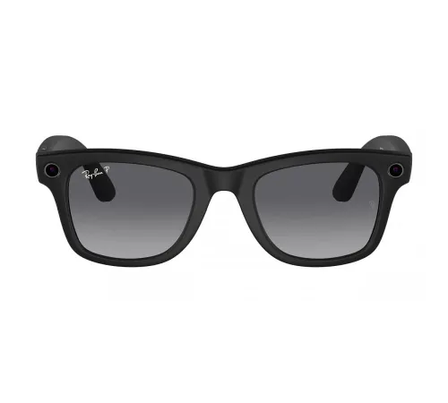 Умные очки Ray-Ban Wayfarer (150-50), Matte Black/Polar Gradient Graphite, матовый черный/графитовые градиентные поляризованные — купить в Москве