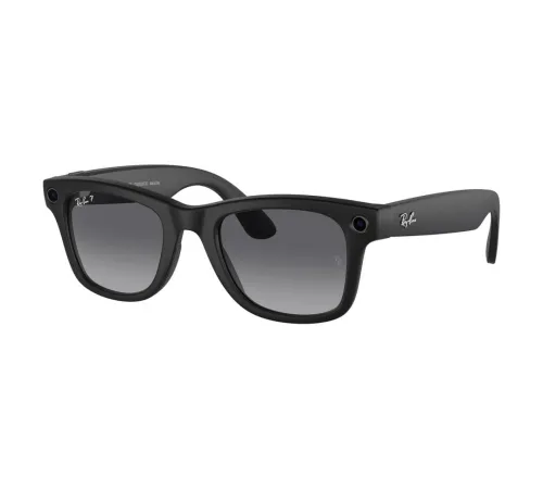 Умные очки Ray-Ban Wayfarer (150-50), Matte Black/Polar Gradient Graphite, матовый черный/графитовые градиентные поляризованные — купить в Москве