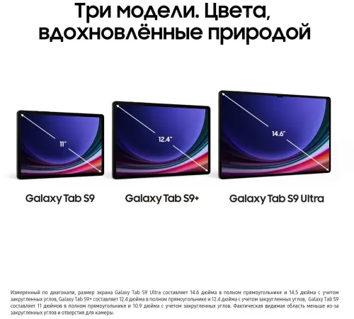 Планшет Samsung Galaxy Tab S9, 8/128 GB, Wi-Fi, графитовый — купить в Москве