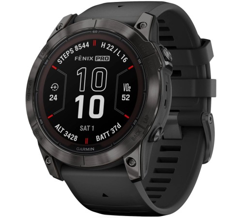 Смарт-часы Garmin Fenix 7X Pro Sapphire Solar, 51 мм, Bluetooth, Gray, Серый силикон — купить в Москве