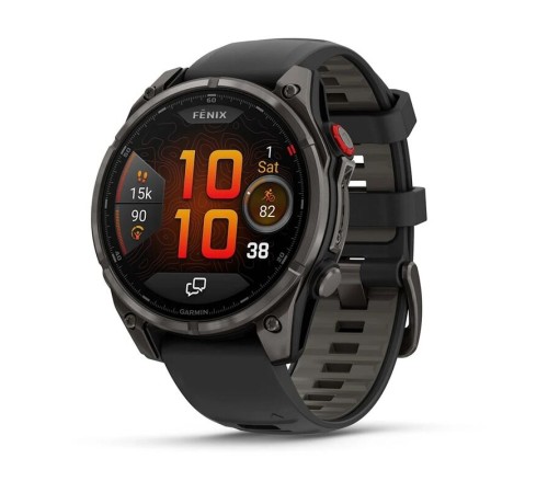 Смарт-часы Garmin Fenix 8 Pro, 47 мм, LTE, Carbon Gray, Темно-серый титан — купить в Москве