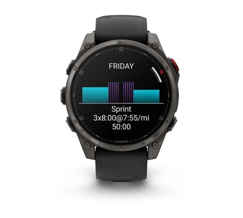 Смарт-часы Garmin Fenix 8 Pro, 47 мм, LTE, Carbon Gray, Темно-серый титан — купить в Москве
