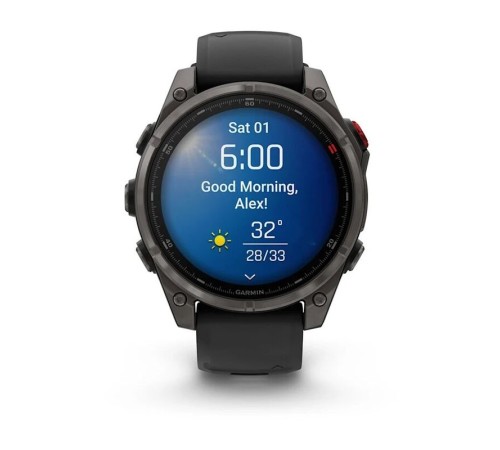 Смарт-часы Garmin Fenix 8 Pro, 47 мм, LTE, Carbon Gray, Темно-серый титан — купить в Москве