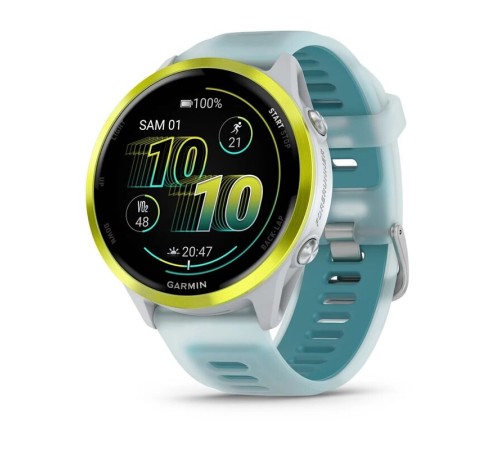 Смарт-часы Garmin Forerunner 570, 47 мм, Bluetooth, Yellow with Translucent Whitestone Turquoise, Желтый с бирюзовым — купить в Москве