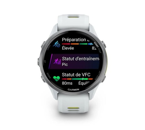 Смарт-часы Garmin Forerunner 970, 47 мм, Bluetooth, Titanium Whitestone/Yellow, титановый белый с желтым — купить в Москве