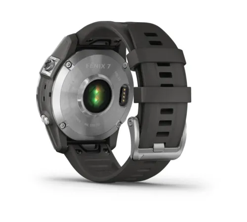 Смарт-часы Garmin Fenix 7, 47 мм, Bluetooth, Silver With Graphite Band, Серебристый с графитовым браслетом — купить в Москве