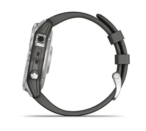 Смарт-часы Garmin Fenix 7, 47 мм, Bluetooth, Silver With Graphite Band, Серебристый с графитовым браслетом — купить в Москве