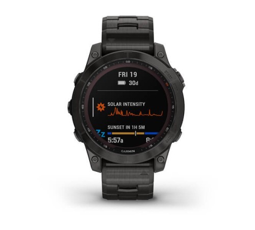 Смарт-часы Garmin Fenix 7 Sapphire Solar, 47 мм, Bluetooth, Gray Titanium Band, Серый титановый с серым титановым браслетом — купить в Москве