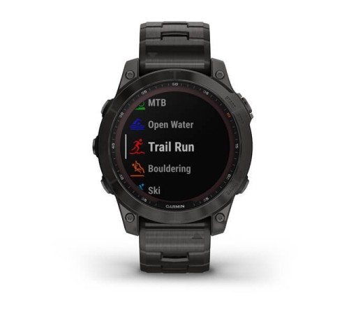 Смарт-часы Garmin Fenix 7 Sapphire Solar, 47 мм, Bluetooth, Gray Titanium Band, Серый титановый с серым титановым браслетом — купить в Москве
