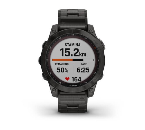 Смарт-часы Garmin Fenix 7 Sapphire Solar, 47 мм, Bluetooth, Gray Titanium Band, Серый титановый с серым титановым браслетом — купить в Москве
