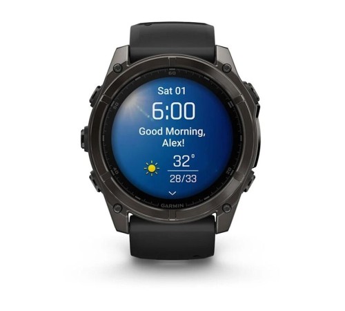 Смарт-часы Garmin Fenix 8, 51 мм, Bluetooth, Amoled Sapphire Titanium Carbon Gray, титановый угольно-серый — купить в Москве