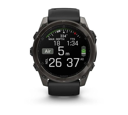 Смарт-часы Garmin Fenix 8, 51 мм, Bluetooth, Amoled Sapphire Titanium Carbon Gray, титановый угольно-серый — купить в Москве