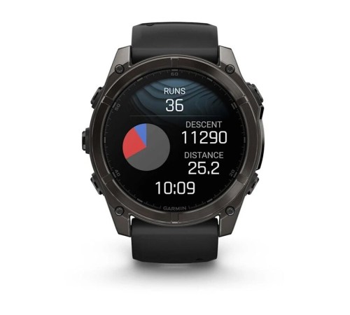 Смарт-часы Garmin Fenix 8, 51 мм, Bluetooth, Amoled Sapphire Titanium Carbon Gray, титановый угольно-серый — купить в Москве