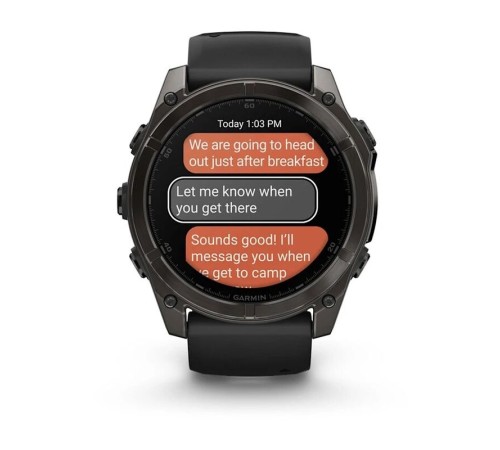 Смарт-часы Garmin Fenix 8, 51 мм, Bluetooth, Amoled Sapphire Titanium Carbon Gray, титановый угольно-серый — купить в Москве